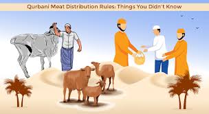Meat distribution for Qurbani